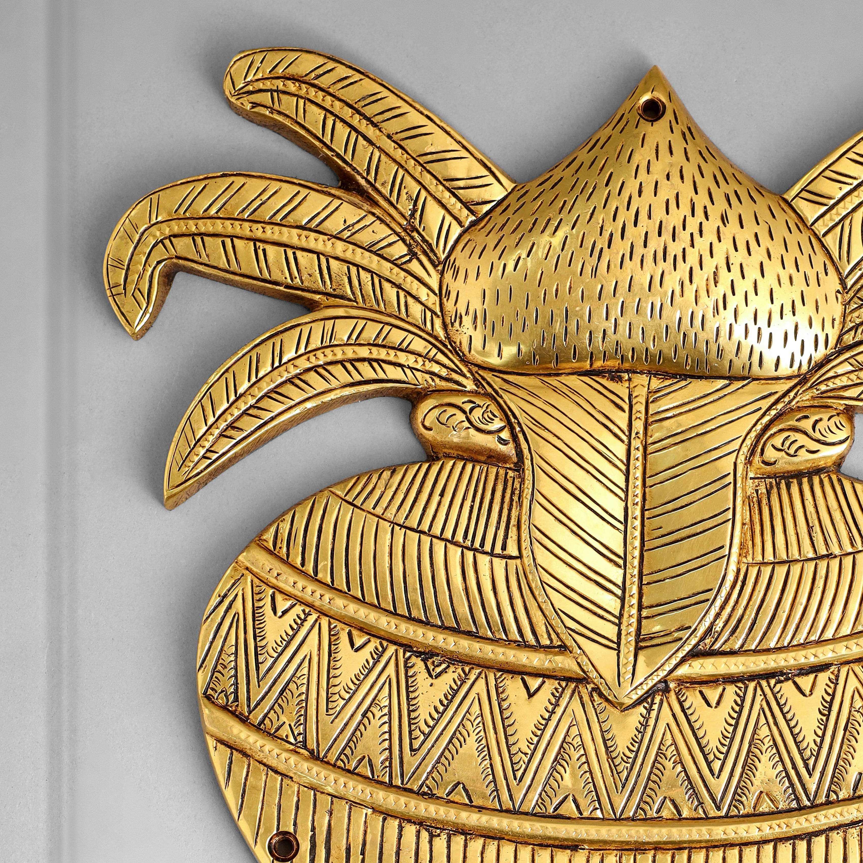 Brass Mangal Kalash Wall Hanging (9.5 Inch)