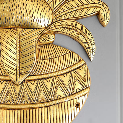 Brass Mangal Kalash Wall Hanging (9.5 Inch)