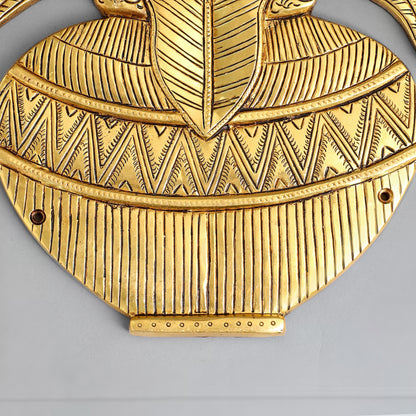 Brass Mangal Kalash Wall Hanging (9.5 Inch)