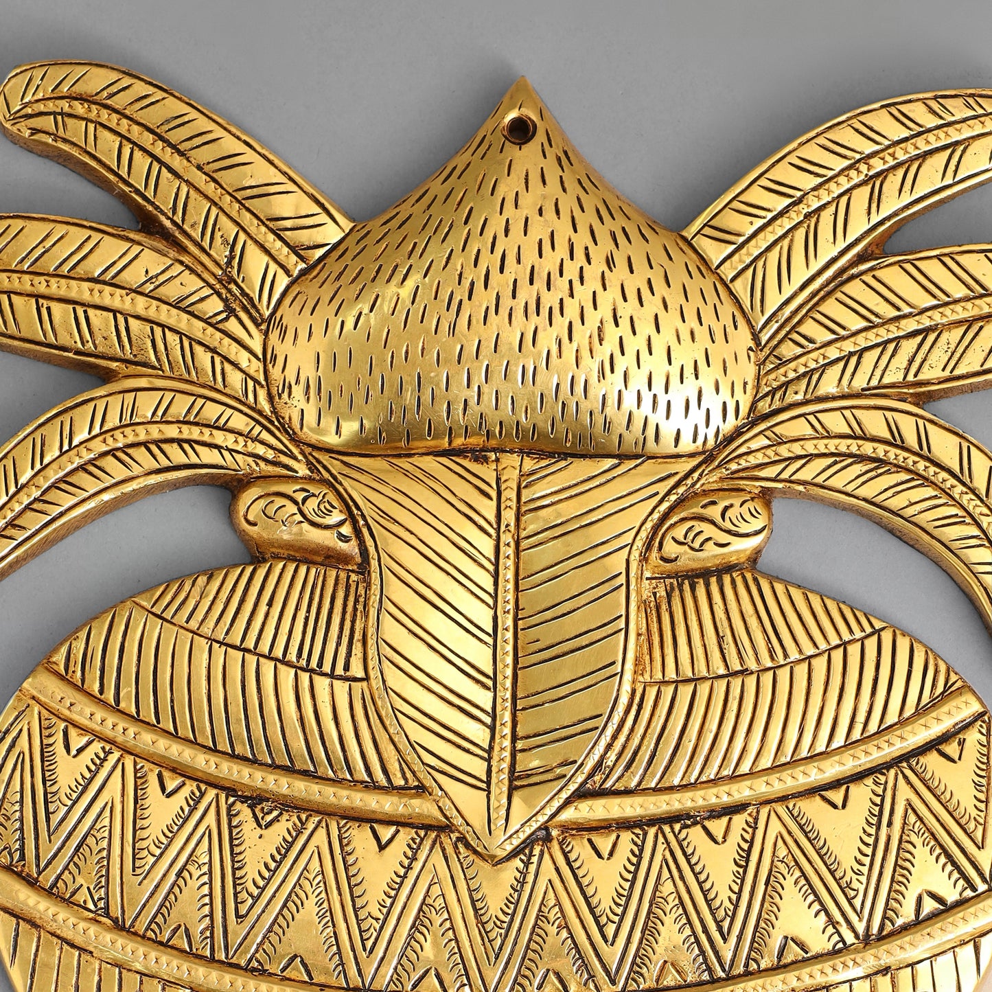 Brass Mangal Kalash Wall Hanging (9.5 Inch)