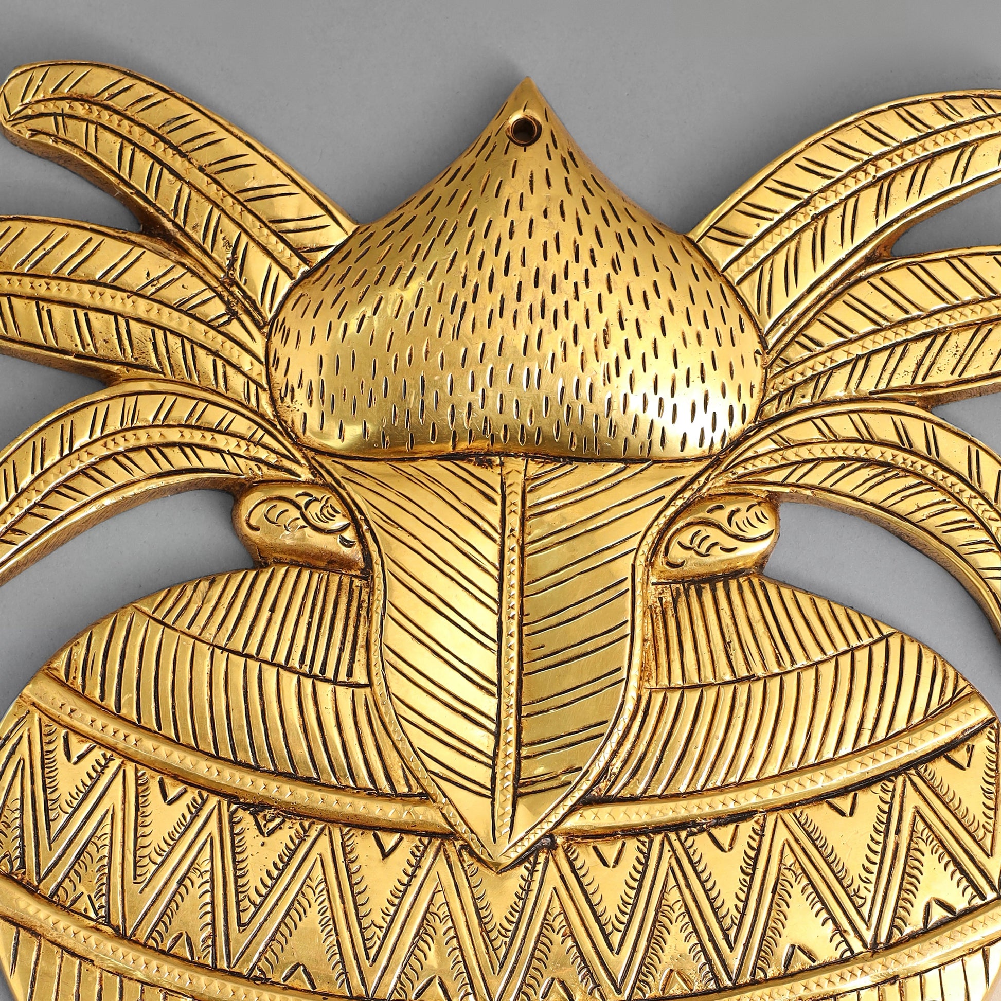 Brass Mangal Kalash Wall Hanging (9.5 Inch)