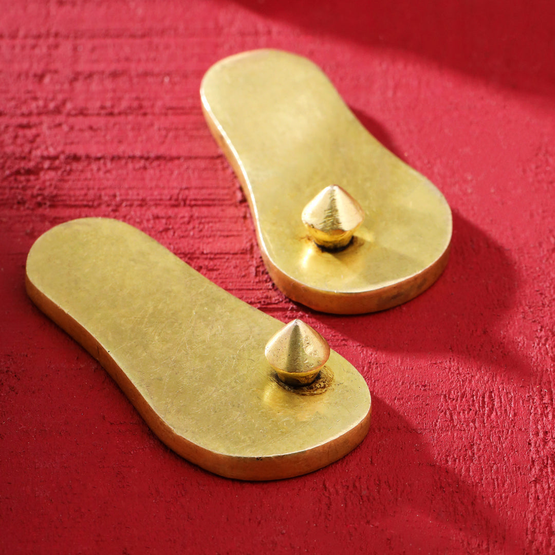 Brass Superfine Charan Paduka (3 Inch)