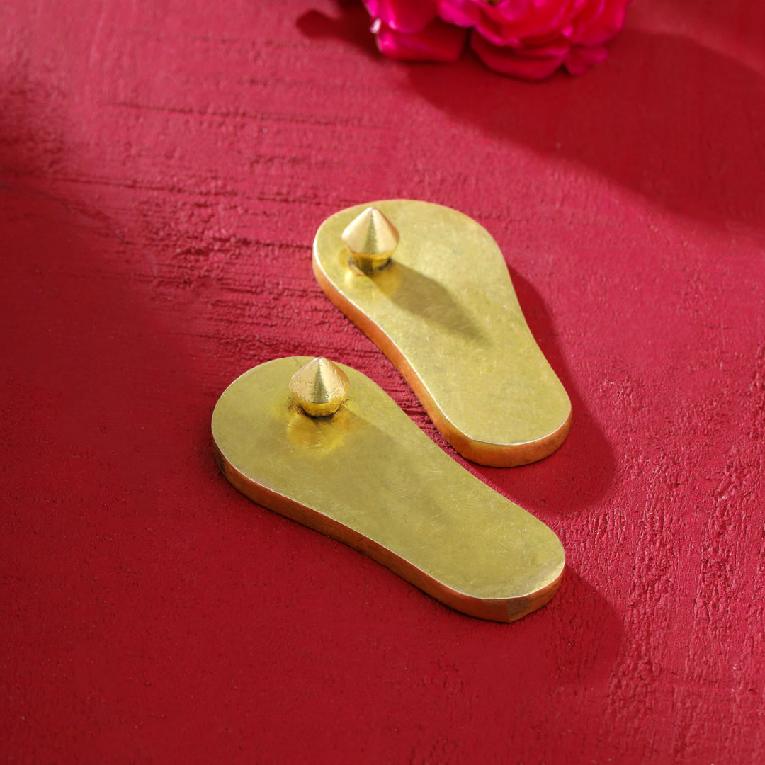 Brass Superfine Charan Paduka (3 Inch)