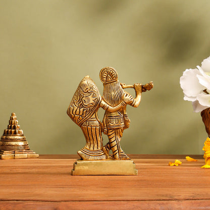 Brass Radha Krishna Idol (4.3 Inch)