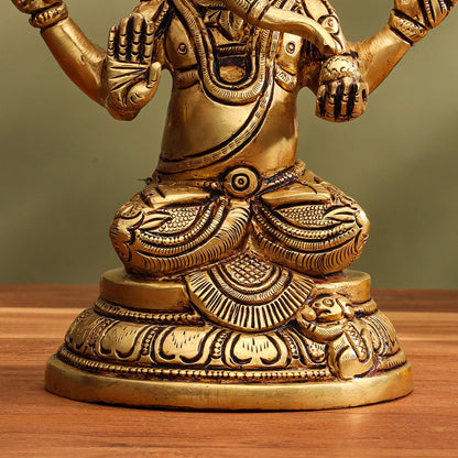 Brass Lord Ganesha Idol (6.8 Inch)