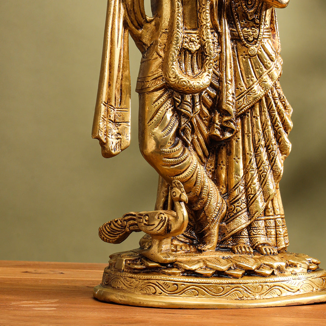 Brass Superfine Radha Krishna Idol (12 Inch)
