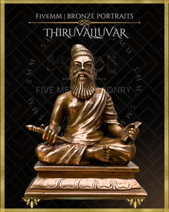 Thiruvalluvar- Tamil Poet and Sage - Panchaloha Bronze Icon -3.5" - Antique finish