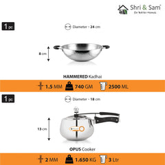 Stainless Steel 2 PCS Cookware Set