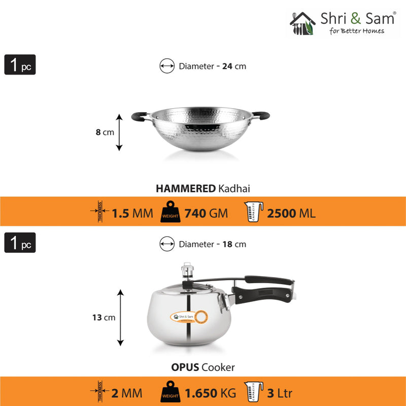 Stainless Steel 2 PCS Cookware Set