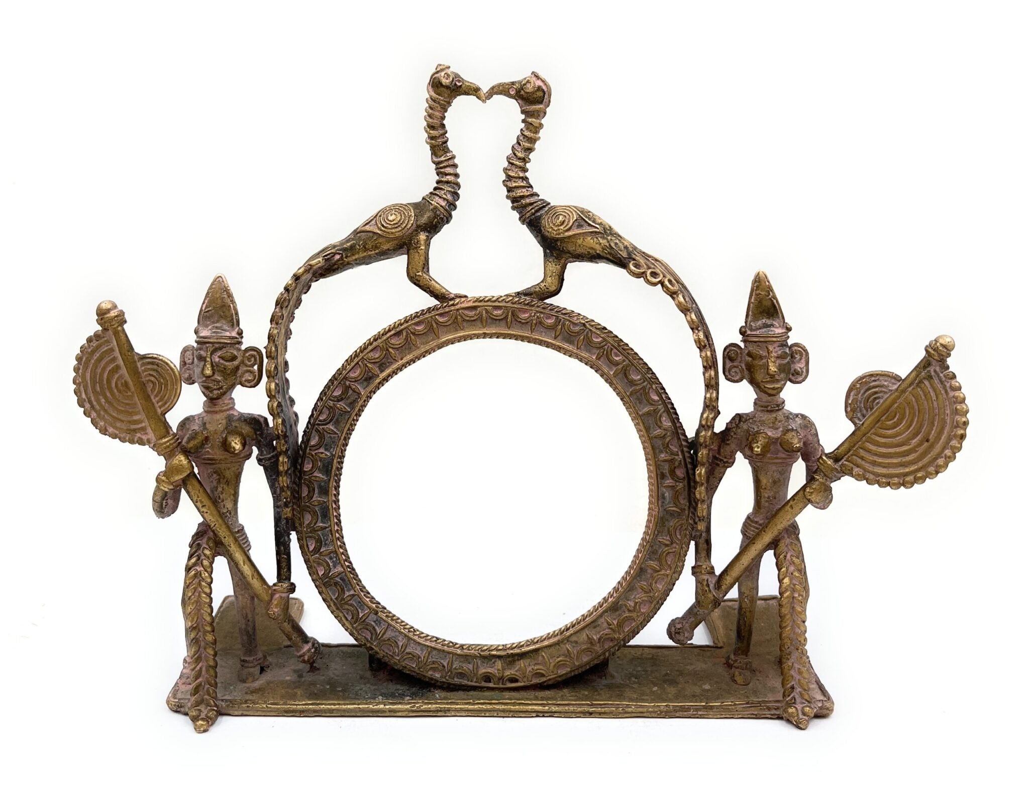 Bhunes Brass Dogra Art, Photo Frame, Prabhavali,Brown, 7 Inch, 1 Piece
