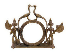 Bhunes Brass Dogra Art, Photo Frame, Prabhavali,Brown, 7 Inch, 1 Piece