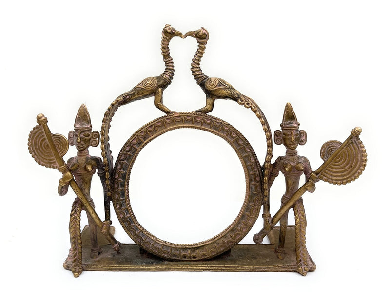 Bhunes Brass Dogra Art, Photo Frame, Prabhavali,Brown, 7 Inch, 1 Piece