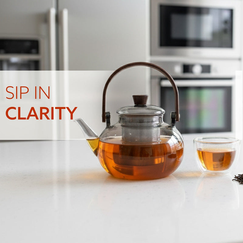 AGARO Adore Borosilicate Glass Kettle 900ml | Heat Resistant, Durable Clear Glass, Stovetop & Microwave Safe, Ideal for 