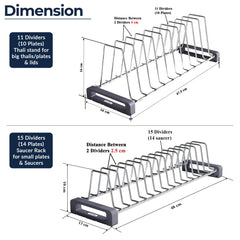 Plantex Stainless Steel Thali Stand/Plate Rack-Stand/Dish Rack/Plate Fixer for Modular Kitchen/Tandem Box Accessories- Set of 2 (Chrome)-2