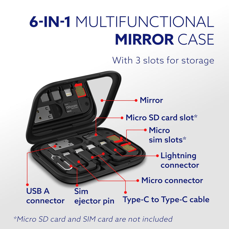 AGARO Snapcase 6-in-1 Multifunctional 60W Fast Charging Case With Mirror-2