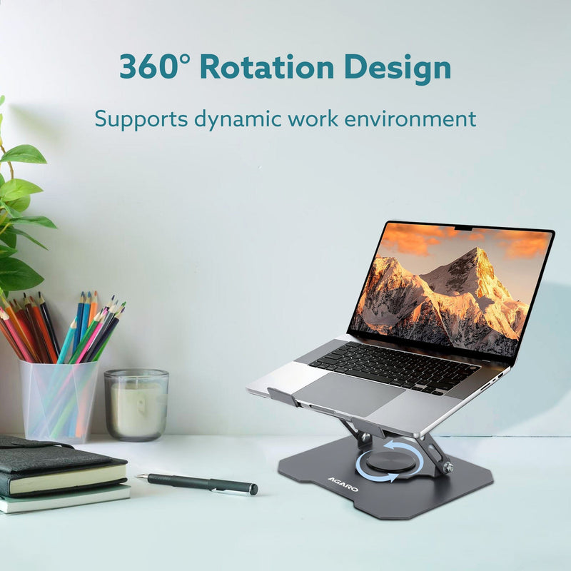 AGARO Metal Laptop Stand, 360° Rotating-2