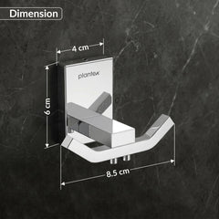 Plantex 304 Grade Stainless Steel Robe Hook/Towel Hanger/Cloth Hanger for Bathroom/Bathroom Accessories - Crystal (1405-Chrome)-2
