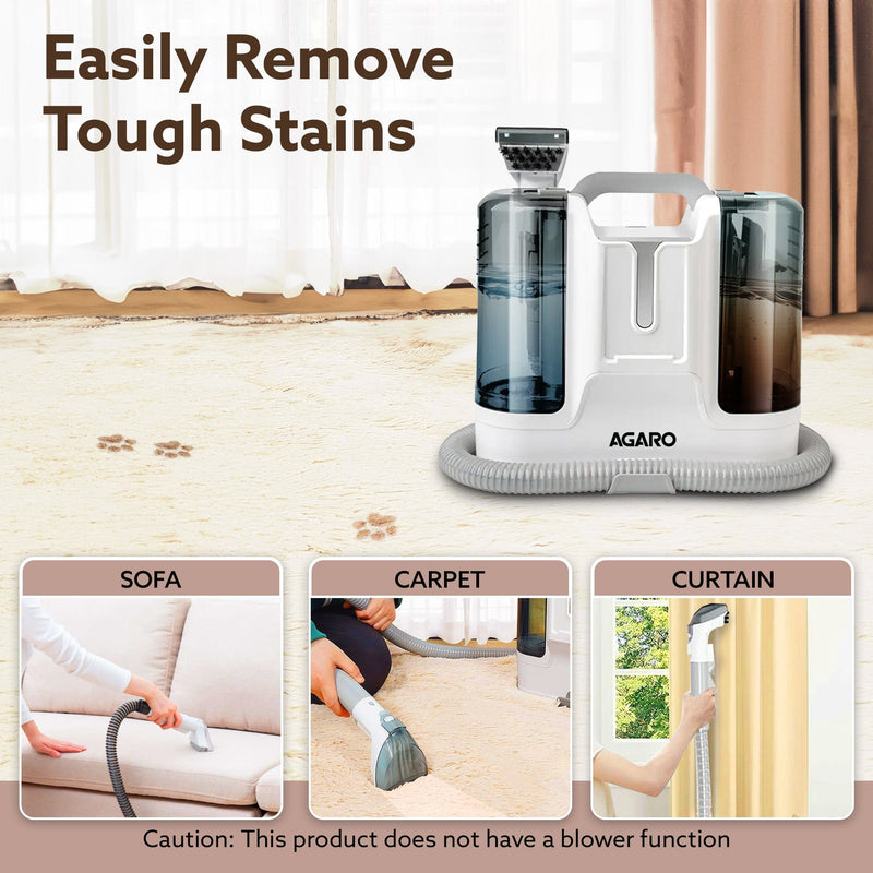 AGARO Crest Portable Spot Cleaner, Super Suction Cleaning Machine, Stain Remover, Multi-Purpose Portable Carpet and Upho