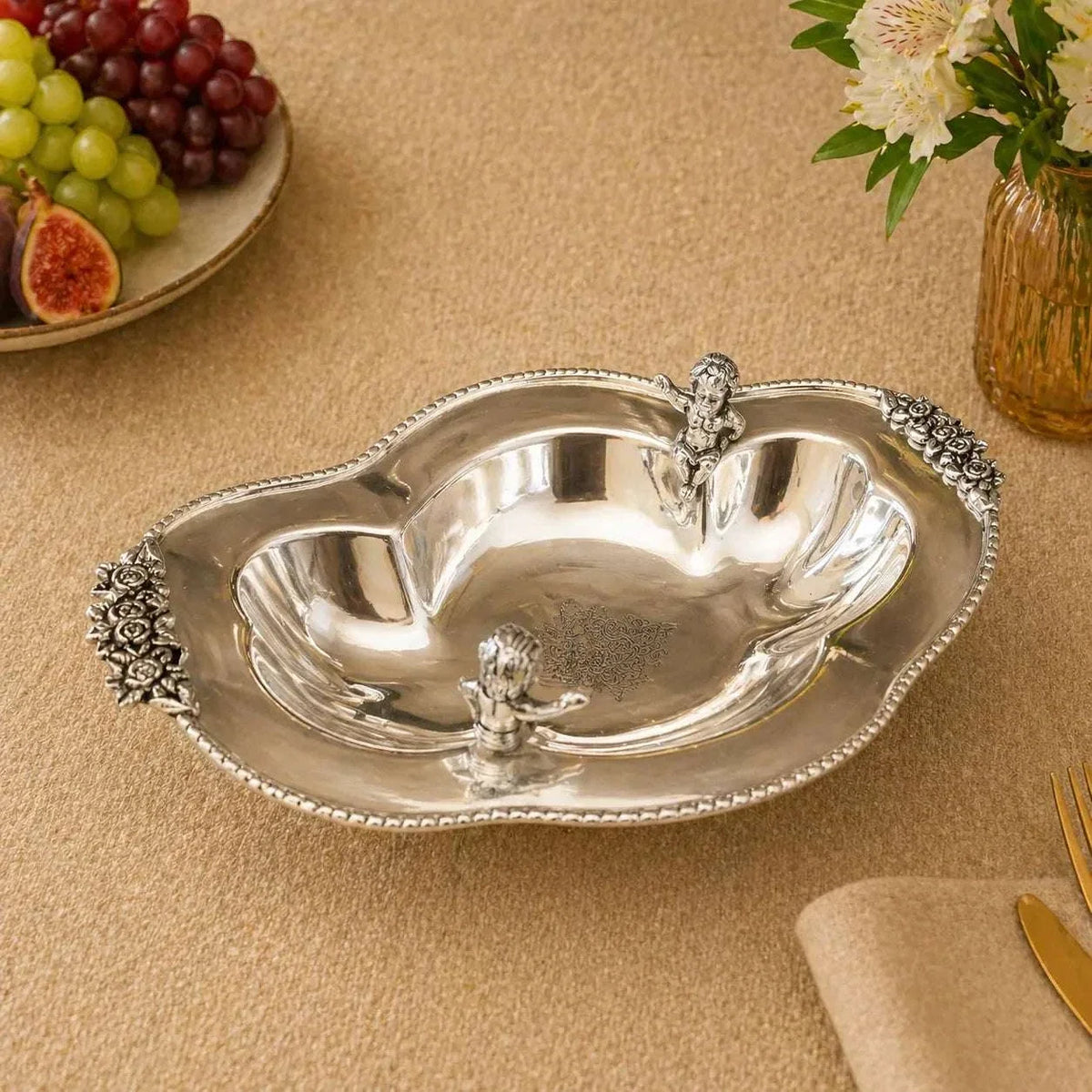 Brass Oval Decorative Dish Bowl / Platter