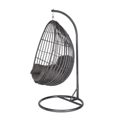 Verratti Single Seater Hanging Swing With Stand For Balcony , Garden Swing (Black)