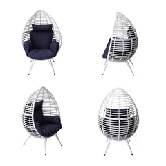Rosabella Single Seater Swing Basket For Balcony & Garden (White)