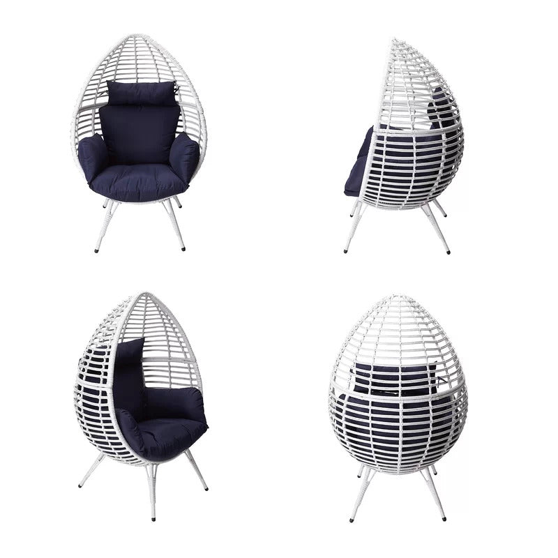 Rosabella Single Seater Swing Basket For Balcony & Garden (White)