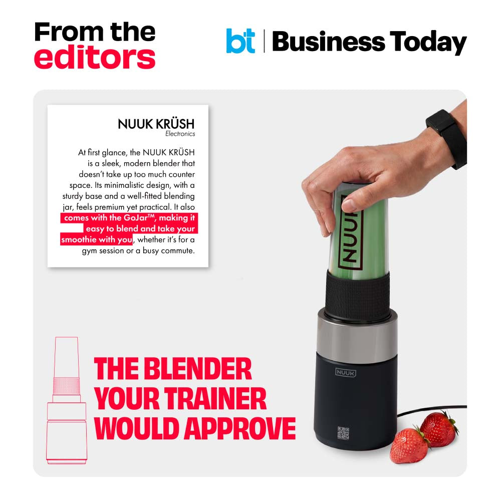 KRUSH | Compact Mixer Grinder with Go Jar