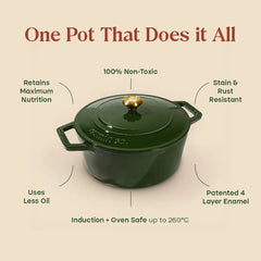 No. 10 Enamel Cast Iron Dutch Oven (5L)
