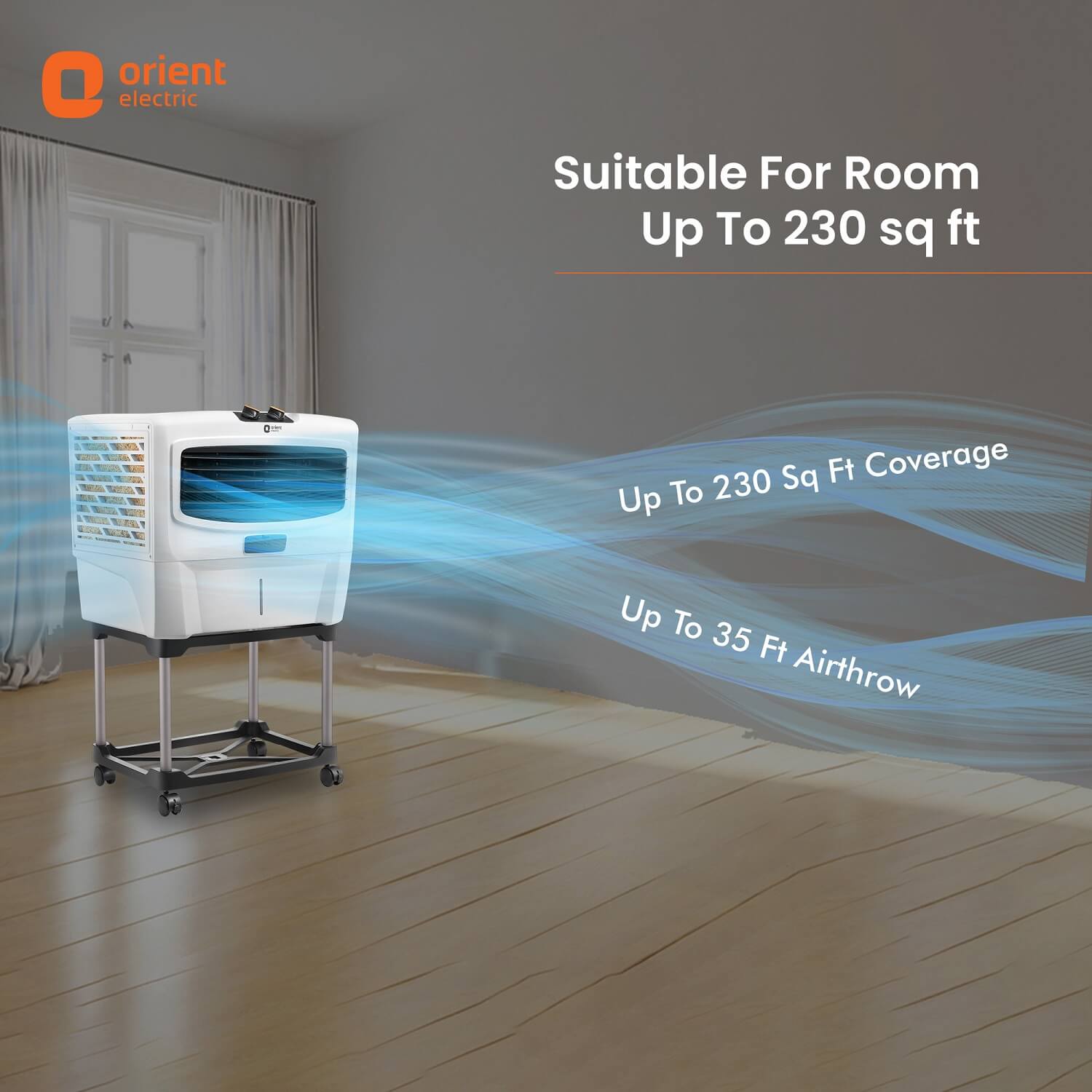 Magicool+ Window 55L Window Air Cooler with Powerful Air Delivery