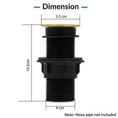 Plantex Brass with Nylon 4 inch Full Thread Waste Coupling for Wash Basin/Coupling for Sink - Pack of 1 (BH-1116, Gold)-2