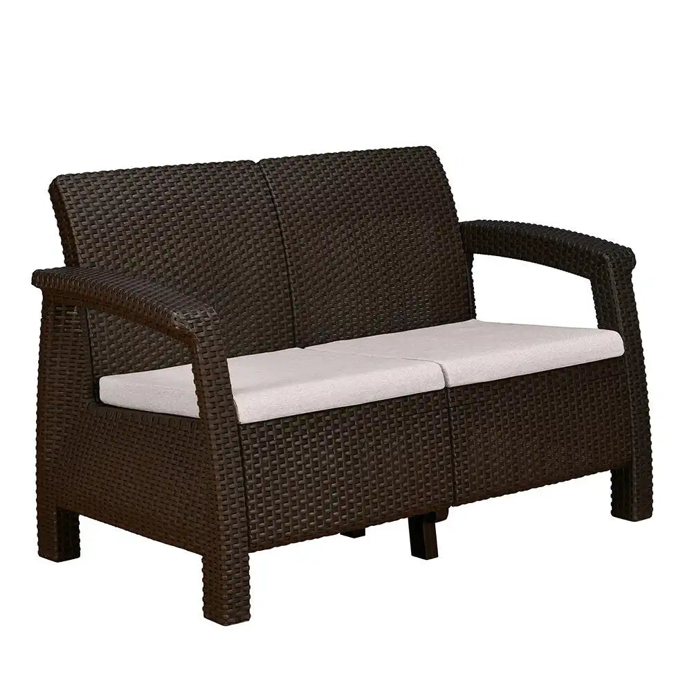 Nilkamal Goa Two Seater Plastic Sofa Set with Cushion