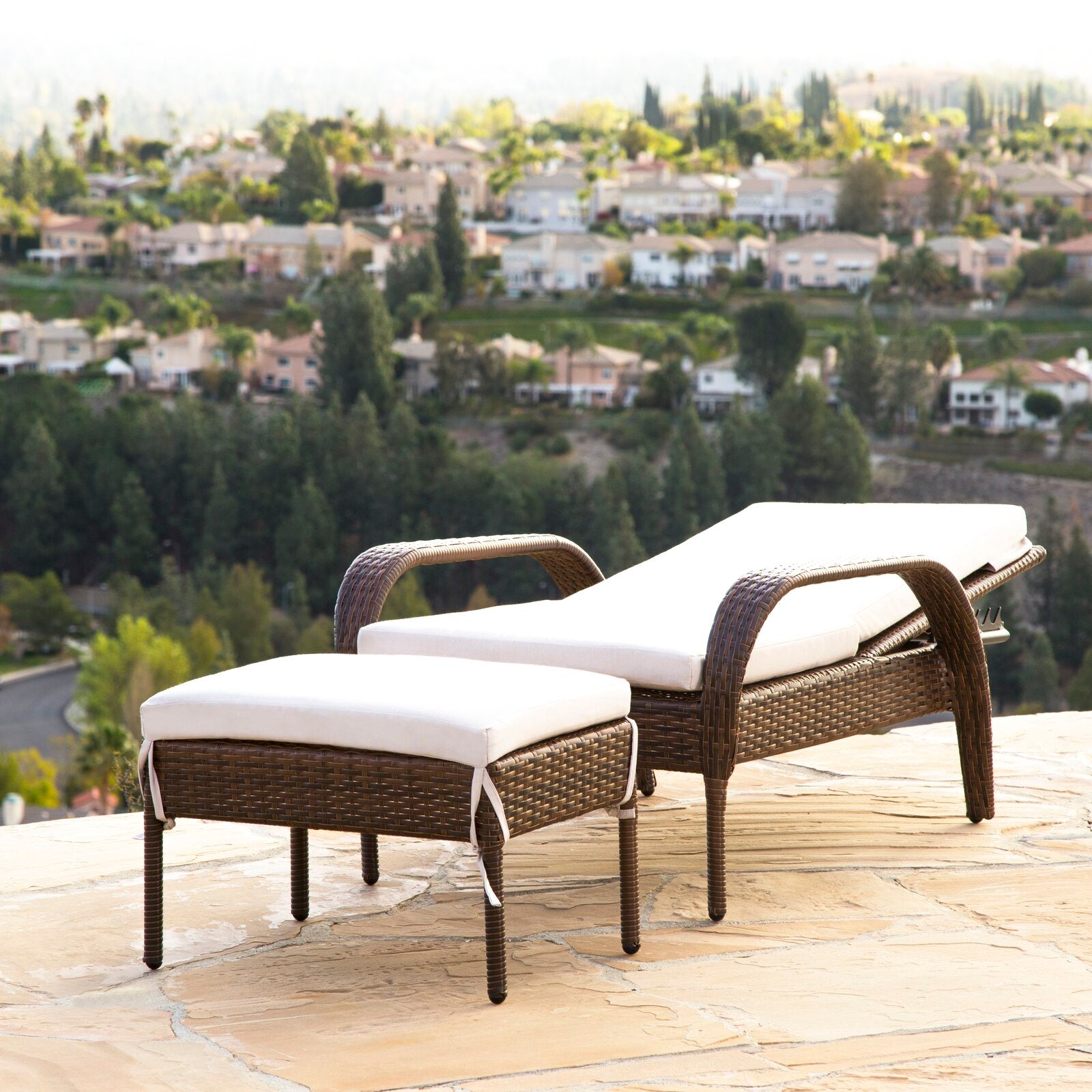 Venus Outdoor Swimming Poolside Lounger (Dark Brown)