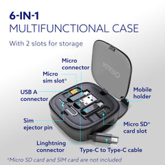 AGARO Snapcase 6-in-1 Multifunctional 60W Fast Charging Case With Retractable Cable-2