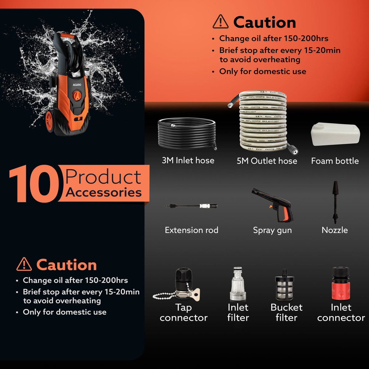 AGARO ROYAL High Pressure Washer 1800W