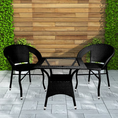 Hapit Outdoor Patio Seating Set 2 Chairs and 1 Table Set