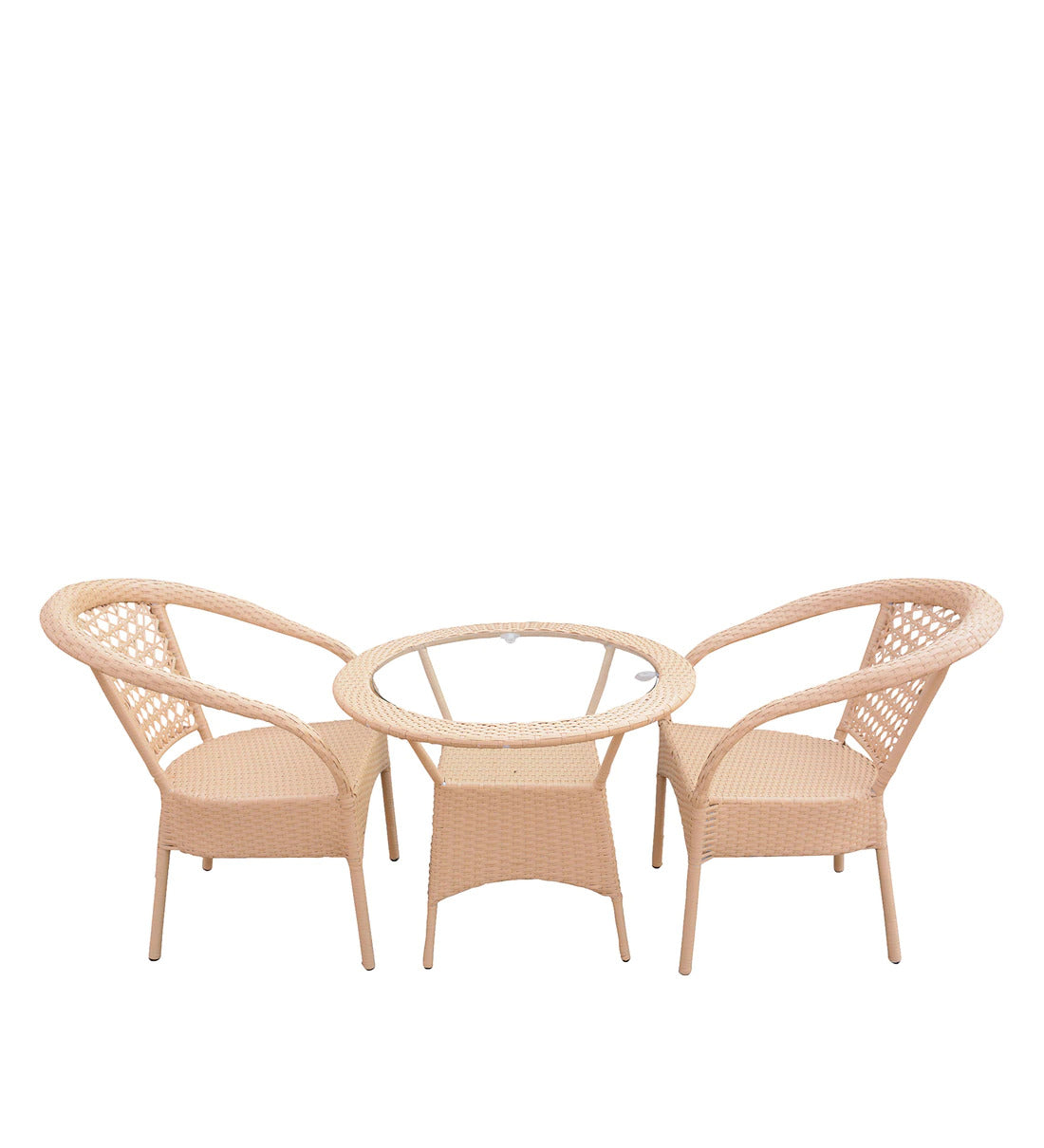 Appu Outdoor Patio Seating Set 2 Chairs and 1 Table Set