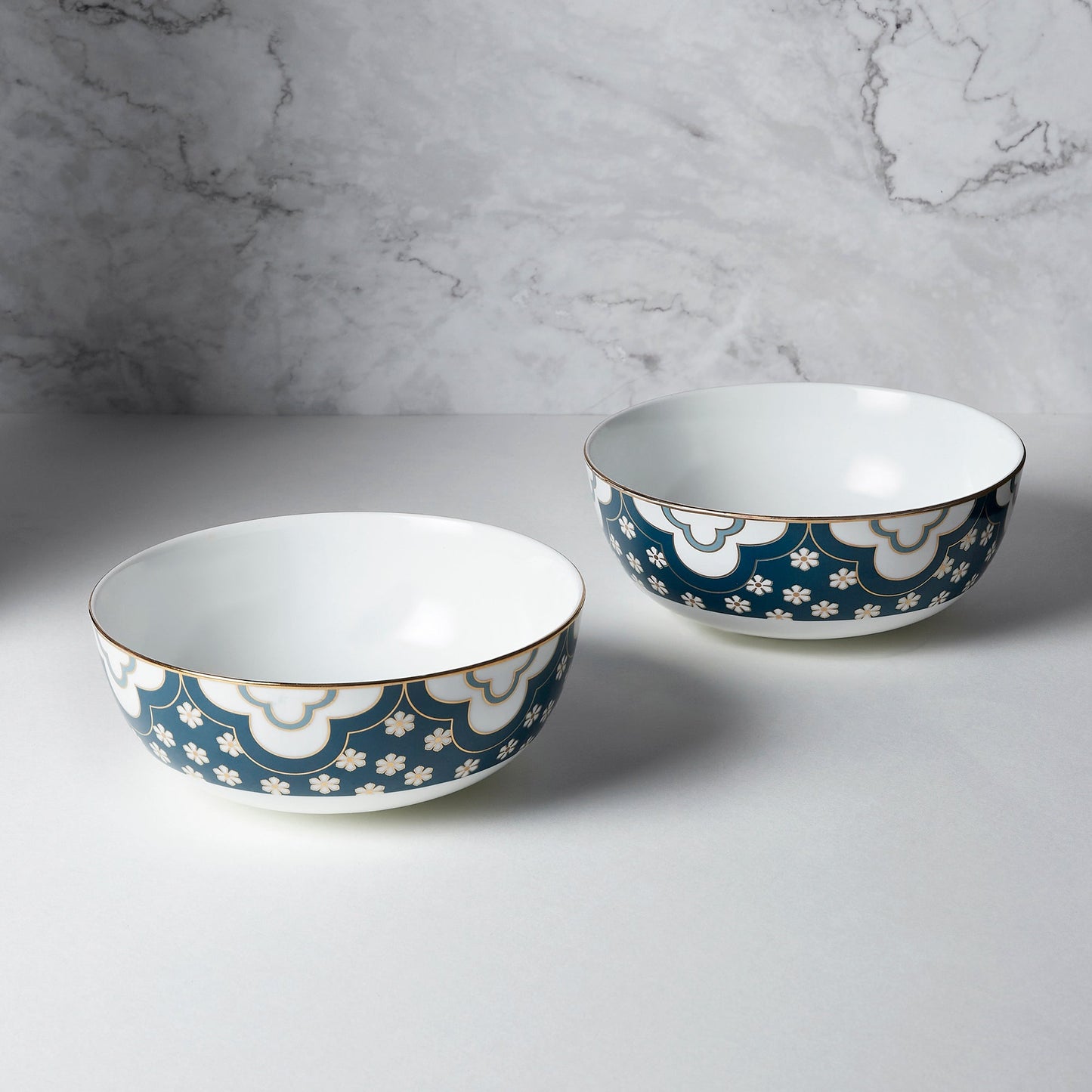 India Circus Oceanic Opulence Dinner Set (Pack of 20), For Family of 6