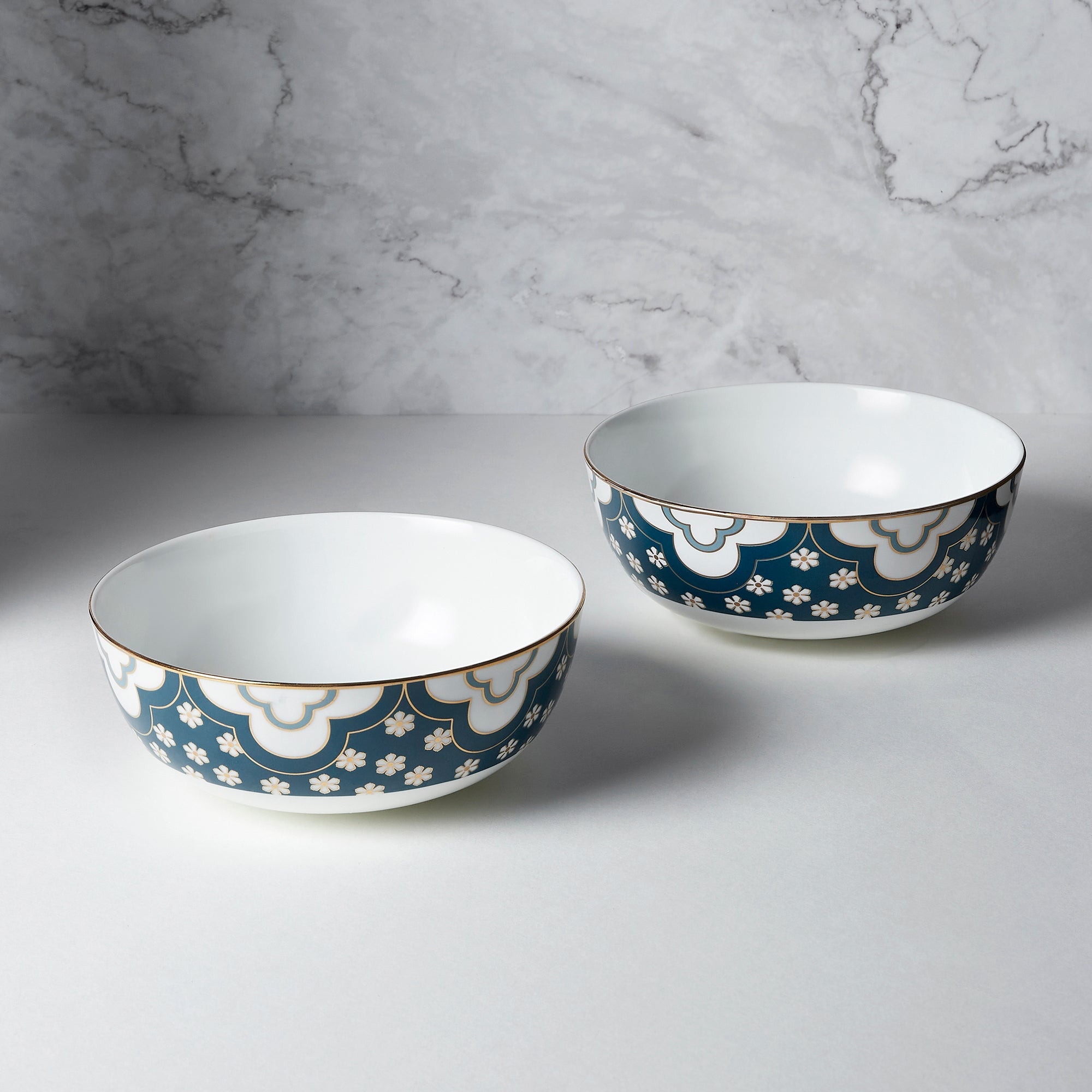 India Circus Oceanic Opulence Dinner Set (Pack of 20), For Family of 6