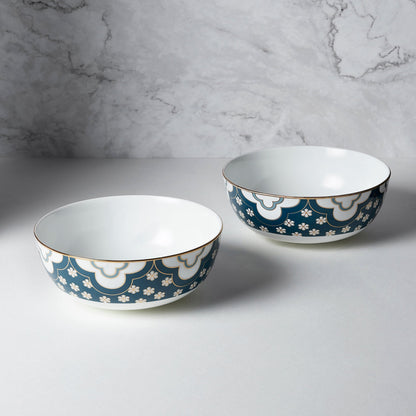 India Circus Oceanic Opulence Dinner Set (Pack of 20), For Family of 6