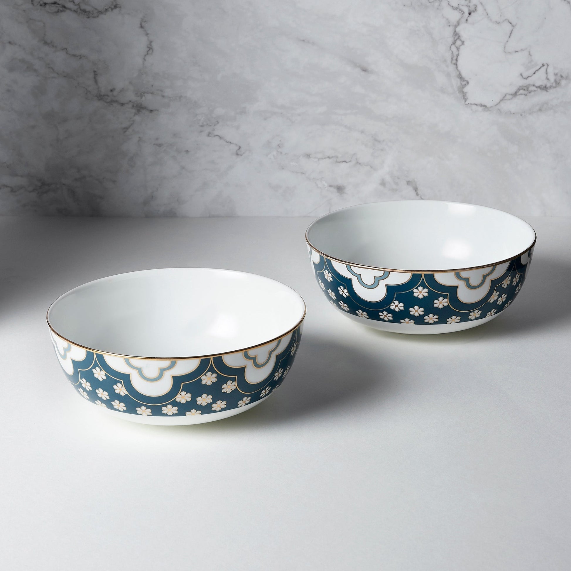 India Circus Oceanic Opulence Dinner Set (Pack of 20), For Family of 6