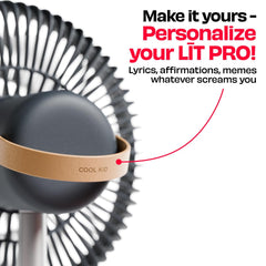 Rechargeable Table Fan with ProLift™ Adjustable Stem and Mood Light | LĪT PRO