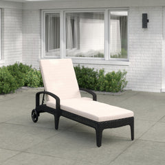 Brisk Outdoor Swimming Poolside Lounger (Black)