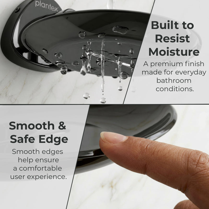 Plantex J4 Stainless Steel Wall Mounted Soap Holder for Bathroom/Soap Holder for Kitchen/Soap Stand for Bathroom/Bathroom Accessories (PVD Black Finish) Angel-5