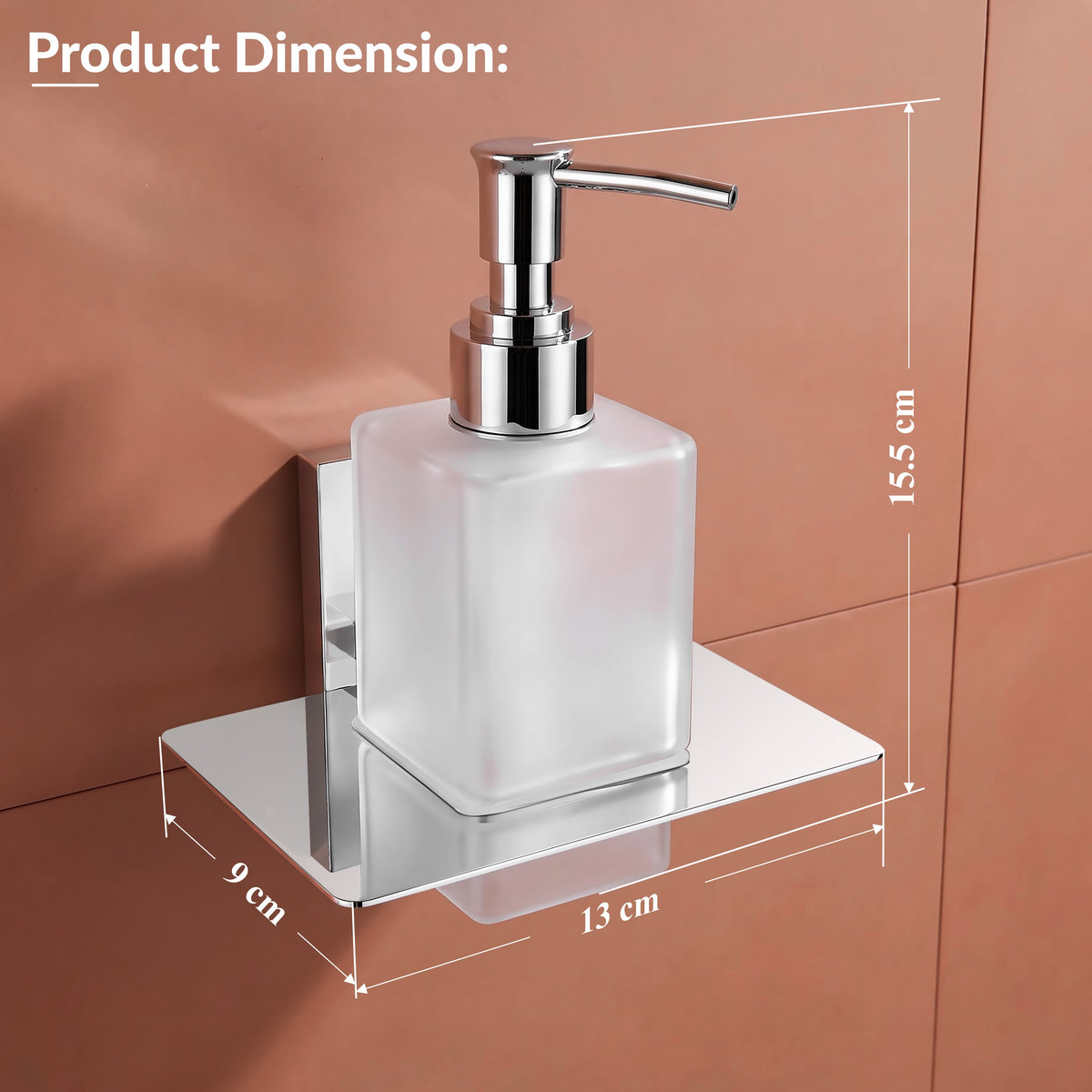 Plantex 304 Grade Stainless Steel Liquid 1 Ml Soap Dispenser/Shampoo Dispenser/Hand Wash Dispenser/Bathroom Accessories-Iris(Chrome)-2