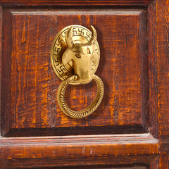 Brass Cow Face Door Knocker (6.5 Inch)