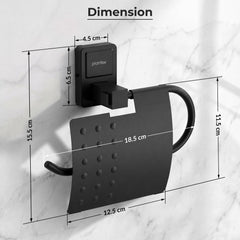 Plantex 304 Garde Stainless Steel Toilet Paper Roll Holder/Toilet Paper Holder in Bathroom/Kitchen/Bathroom Accessories - Darcy (Black)-2