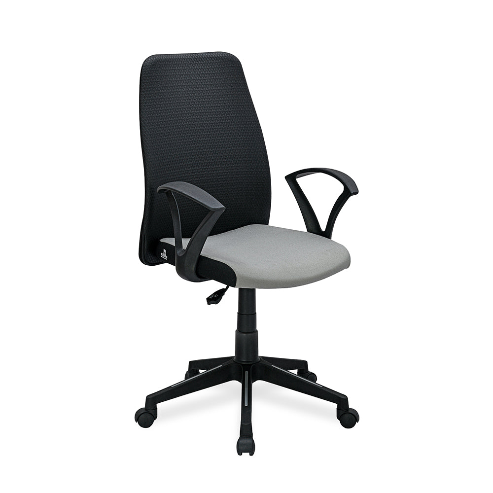 Nilkamal Solitaire Mid Back Chair (Grey/Black)