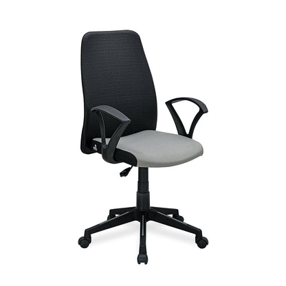 Nilkamal Solitaire Mid Back Chair (Grey/Black)