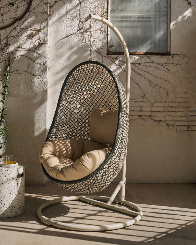 Oyla Single Seater Hanging Swing With Stand For Balcony , Garden
