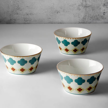 India Circus Grandeur Green Nikko Bowl Set of 3